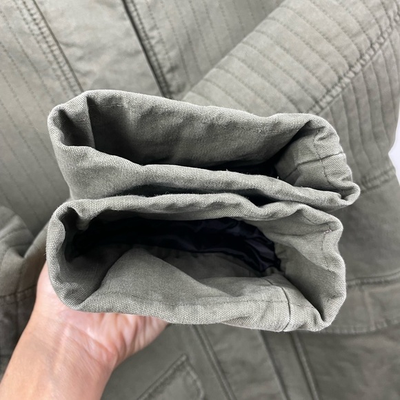 Prana Trip Military Green Plush Lined Organic Cotton Stretch Jacket Size M - Picture 10 of 12